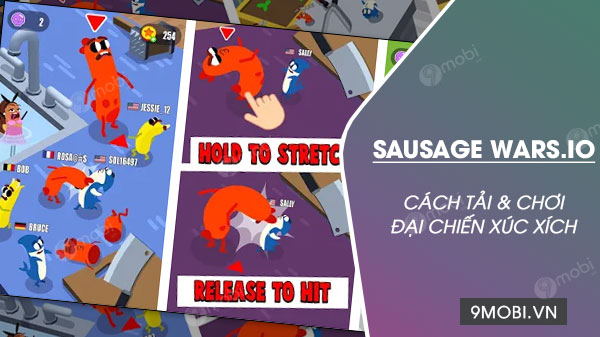 Cách tải và chơi Sausage Wars.io, đại chiến xúc xích .io