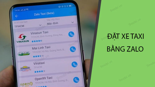 Đặt xe Taxi bằng Zalo trên điện thoại