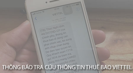 Giải thích các thông báo khi tra cứu thông tin thuê bao Viettel