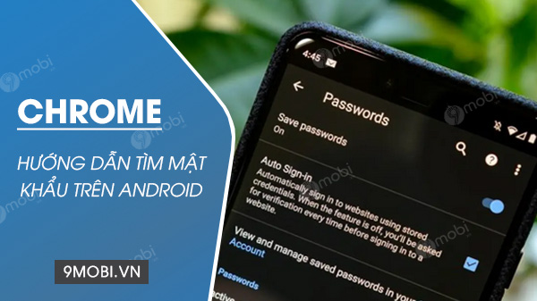 Tìm lại mật khẩu đã lưu trên Chrome cho Android