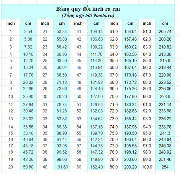 1 inch bang bao nhieu cm 4