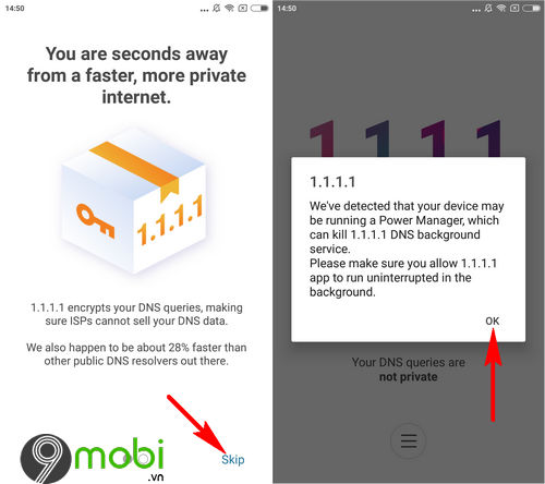 huong dan doi dns 1 1 1 1 tren smartphone bang ung dung 2