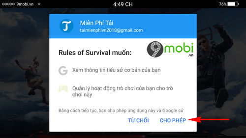 cach cai va choi rules of survival tren dien thoai 4