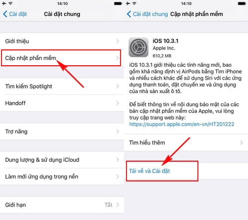 cach cap nhat ios 10 3 1 cho iphone ipad bang itunes ota 3