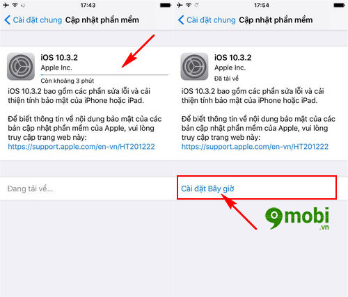 cach cap nhat ios 10 3 2 cho iphone ipad qua ota va itunes 4