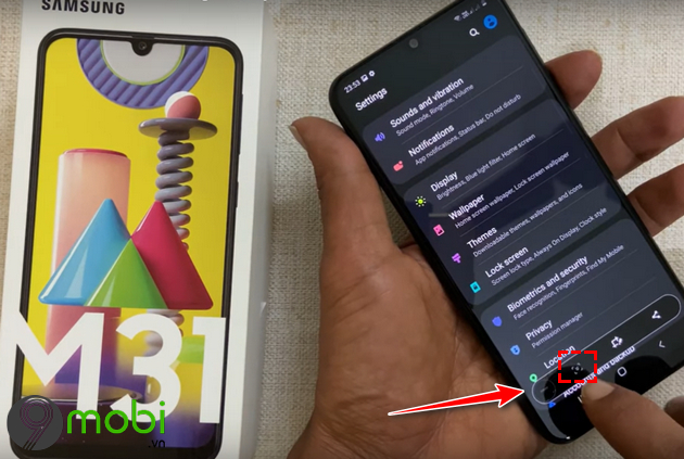 cach chup man hinh samsung galaxy m31 9