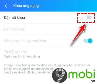 cach dat ma khoa zalo tren dien thoai android 5