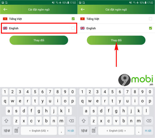 cach doi ngon ngu tieng viet anh tren ung dung vietcombank 4