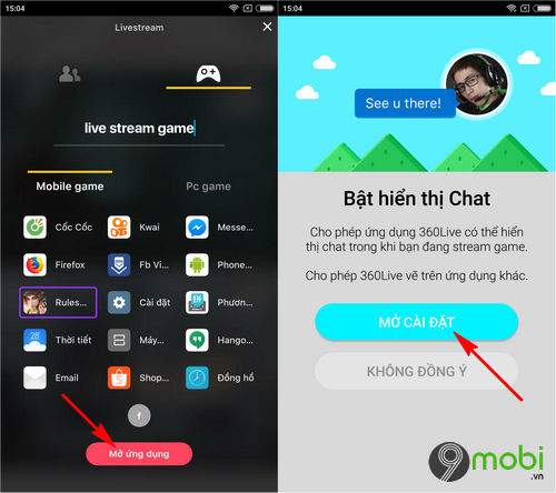 cach live stream pubg mobile ros lien quan mobile bang 360live 4