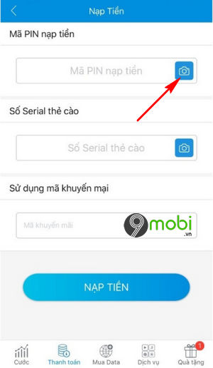 cach nap the bang ma qr qua ung dung mobifone next 4