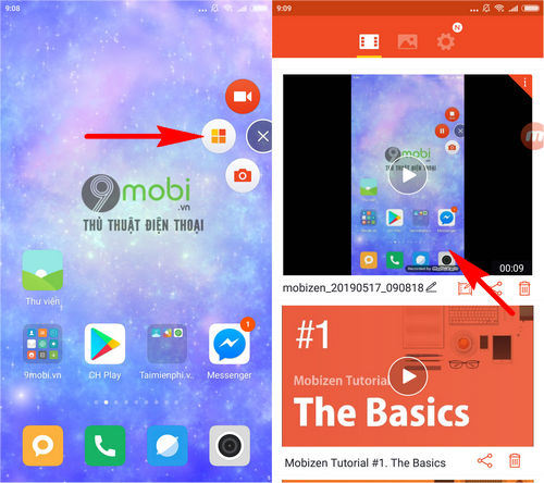 cach quay man hinh dien thoai bang mobizen 7