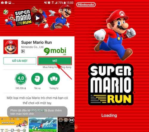 cach tai va choi game super mario run tren dien thoai android 4