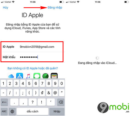 cach them tai khoan icloud tren iphone ipad 3