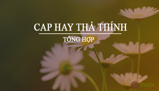 Cap hay thả thính