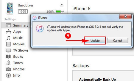 downgrade iOS 9.3.5 bang iTunes