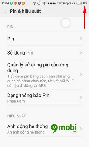 hien phan tran pin xiaomi