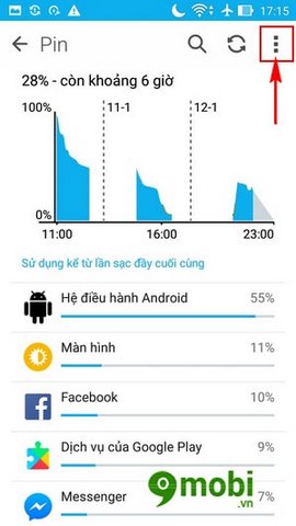 huong dan hien phan tram pin zenfone