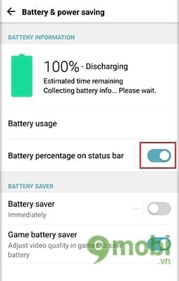 hien thi phan tram pin tren lg g6 4