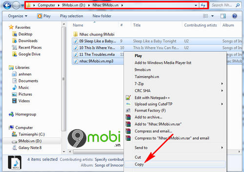 huong dan copy chep nhac mp3 vao dien thoai android tu may tinh 4