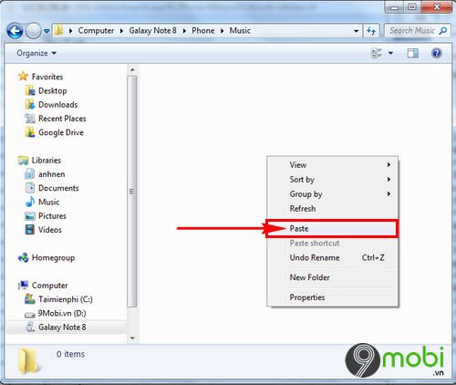huong dan copy chep nhac mp3 vao dien thoai android tu may tinh 7
