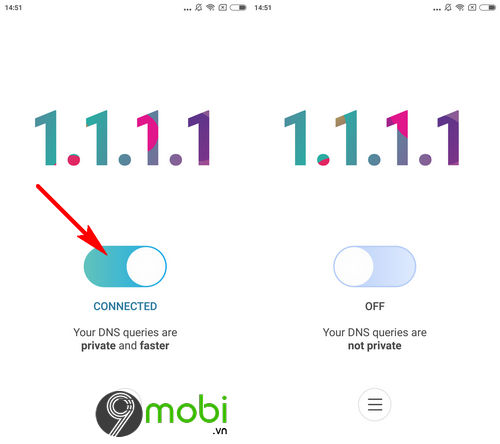 huong dan doi dns 1 1 1 1 tren smartphone bang ung dung 5
