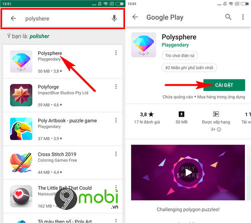 huong dan tai va choi polysphere tren android iphone 3