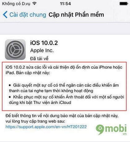 tinh nang moi tren iOS 10.0.2