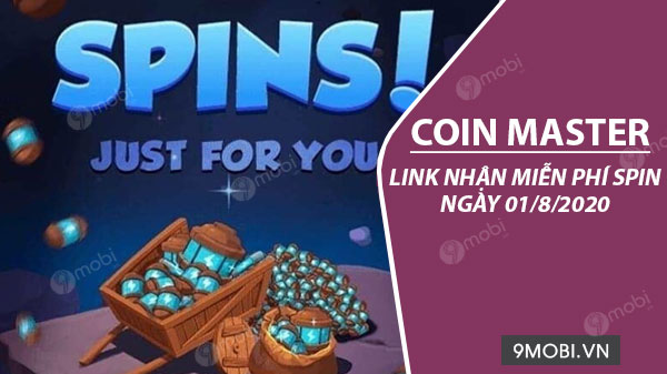 Link chạy Spin Coin Master Free ngày 01/8/2020