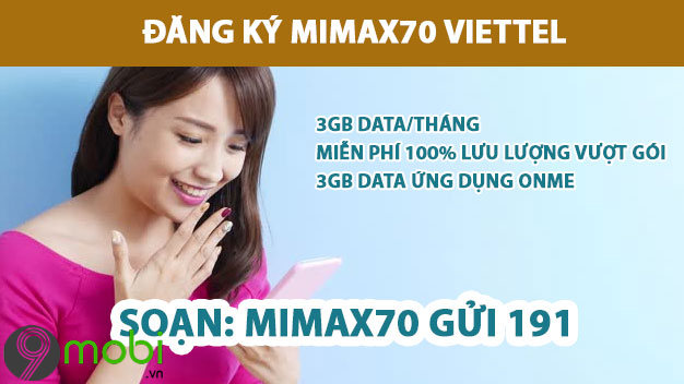 cach dang ky goi cuoc data 4g viettel mimax70 