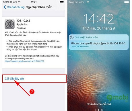 cap nhat iOS 10.0.2
