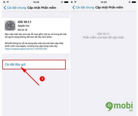 huong dan nang cap ios 10.1.1