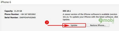 cach nang cap ios 10.1.1 tren may tinh
