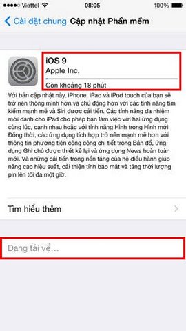 cai dat ios 9 qua ota