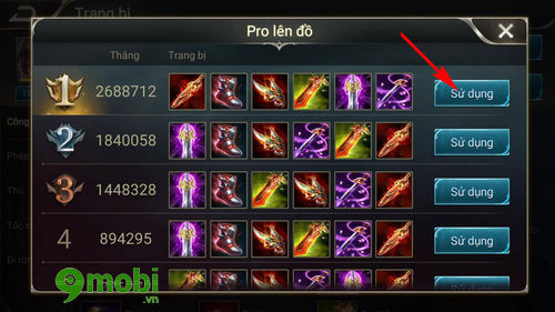 su dung pro len do trong lien quan mobile len do nhu pro 7