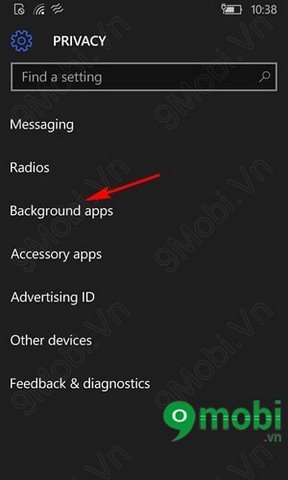 tat ung dung chay ngam windows phone