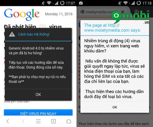 tat canh bao virus duyet web zenfone