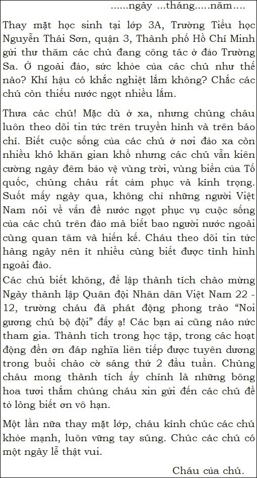 Cach viet thu cho chu bo doi ngan gon