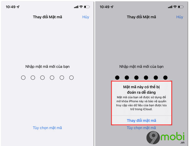 cach cai dat mat khau iphone 6