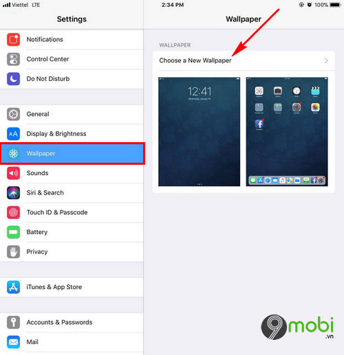 cach doi hinh nen ipad