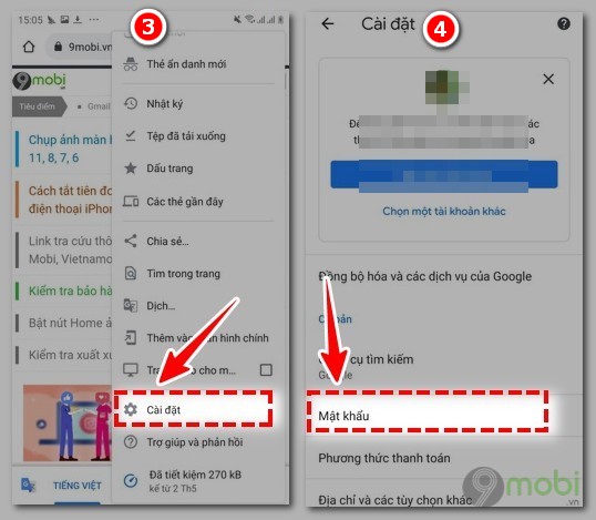 tim lai mat khau da luu tren chrome cho android 3