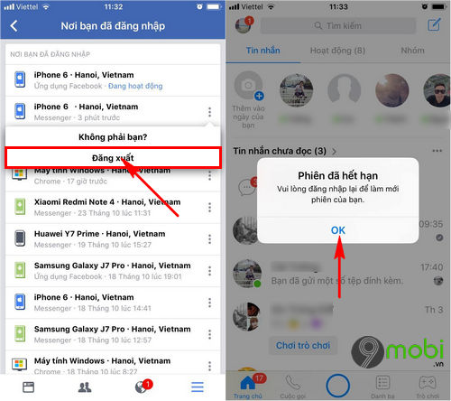 cach dang xuat facebook messenger tren iphone 6 6 plus 6s 6s plus 5