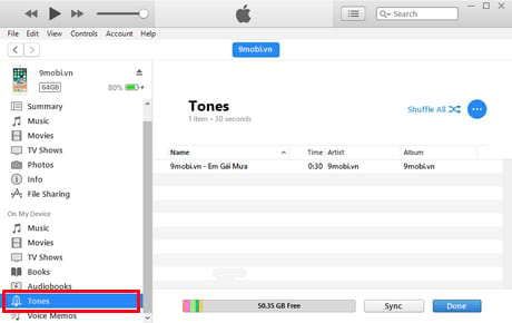 cach chep nhac vao iPhone qua itunes