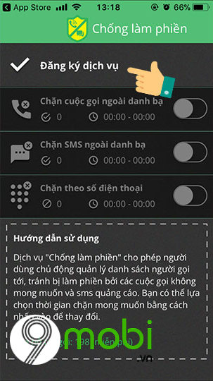 cach chan cuoc goi va tin nhan mang viettel