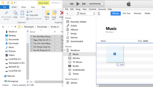 chep nhac vao iphone bang itunes