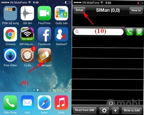 sao chep danh ba tu iphone sang sim ios7