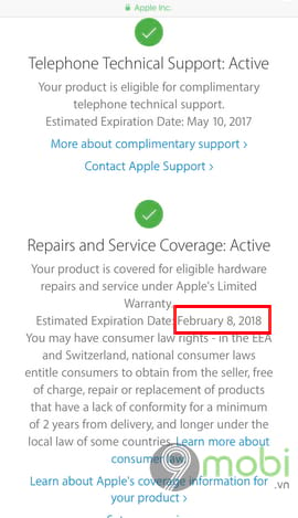 kim tra ngay kich hoat va thoi gian bao hanh iphone