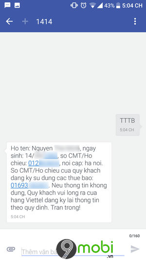 cach tra cuu thong tin thue bao mang viettel