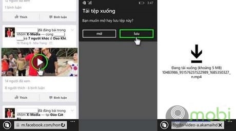 tai video facebook tren dien thoai