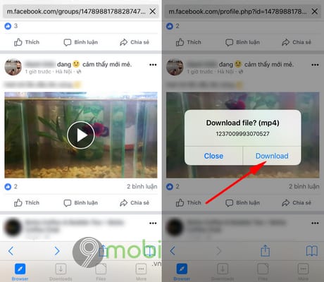 download video facebook ve dien thoai ios